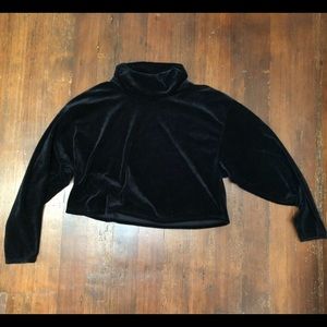 Vintage Velour Cropped Turtleneck